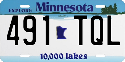 MN license plate 491TQL