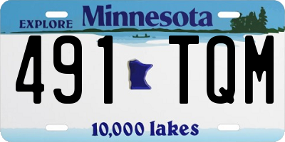 MN license plate 491TQM