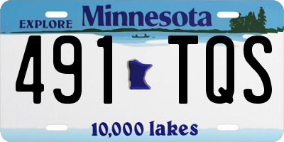 MN license plate 491TQS