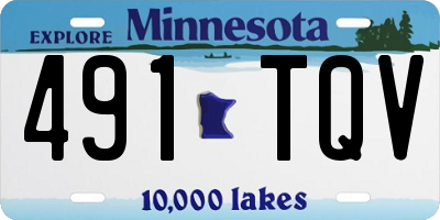 MN license plate 491TQV