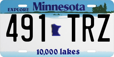 MN license plate 491TRZ