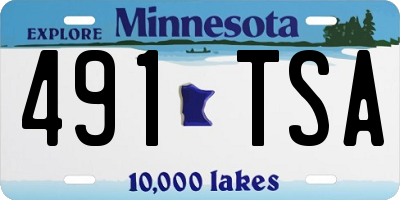 MN license plate 491TSA