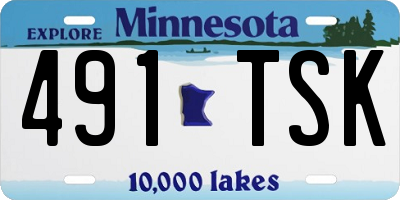 MN license plate 491TSK