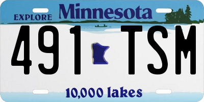 MN license plate 491TSM