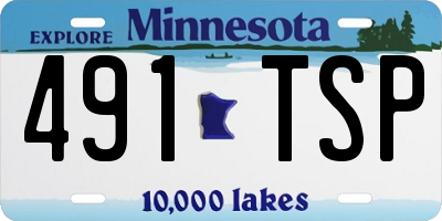 MN license plate 491TSP
