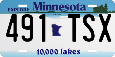 MN license plate 491TSX