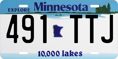 MN license plate 491TTJ