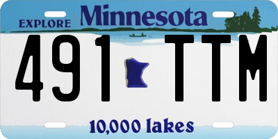 MN license plate 491TTM