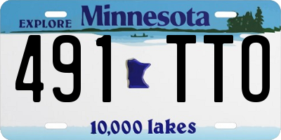 MN license plate 491TTO