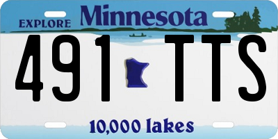 MN license plate 491TTS