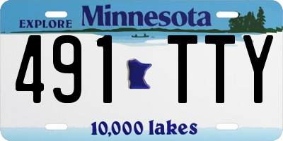 MN license plate 491TTY