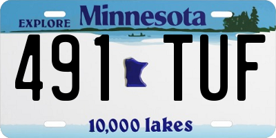 MN license plate 491TUF
