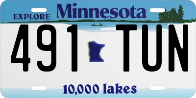MN license plate 491TUN
