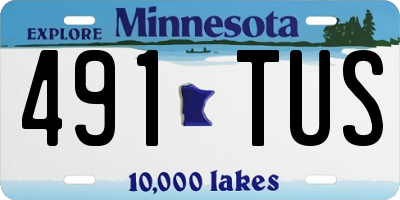 MN license plate 491TUS