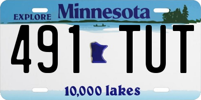 MN license plate 491TUT