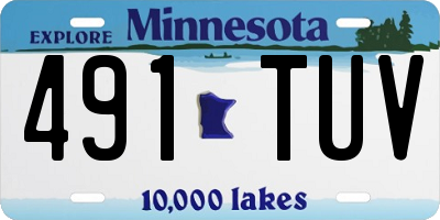 MN license plate 491TUV