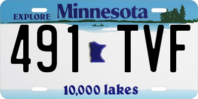 MN license plate 491TVF