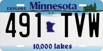 MN license plate 491TVW