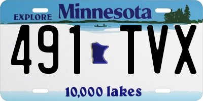 MN license plate 491TVX