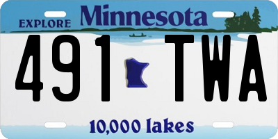 MN license plate 491TWA