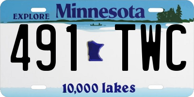 MN license plate 491TWC