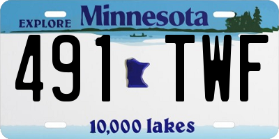 MN license plate 491TWF