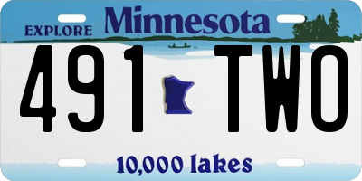 MN license plate 491TWO