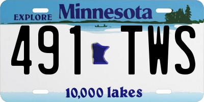 MN license plate 491TWS