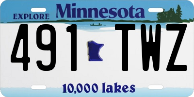 MN license plate 491TWZ