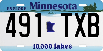 MN license plate 491TXB