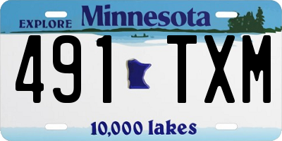 MN license plate 491TXM