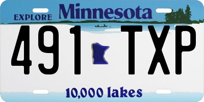 MN license plate 491TXP