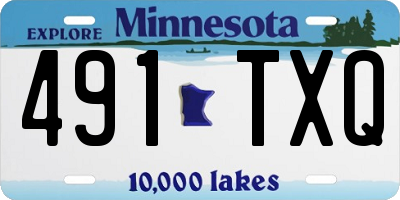 MN license plate 491TXQ
