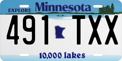 MN license plate 491TXX