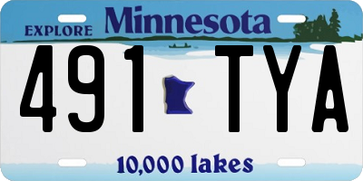MN license plate 491TYA