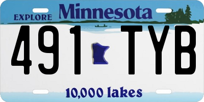 MN license plate 491TYB
