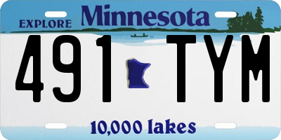 MN license plate 491TYM
