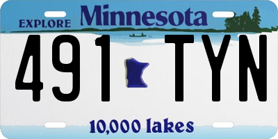 MN license plate 491TYN