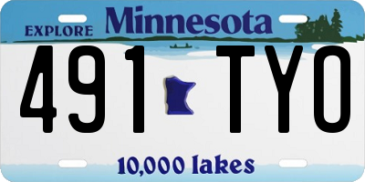 MN license plate 491TYO