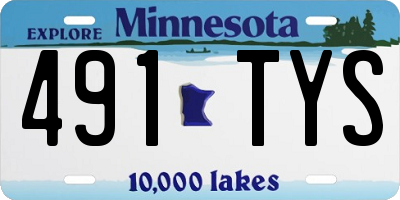 MN license plate 491TYS