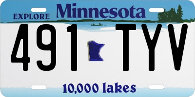 MN license plate 491TYV