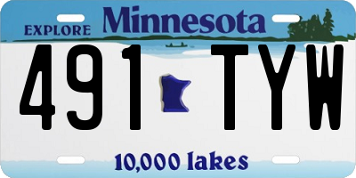 MN license plate 491TYW
