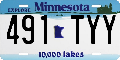 MN license plate 491TYY