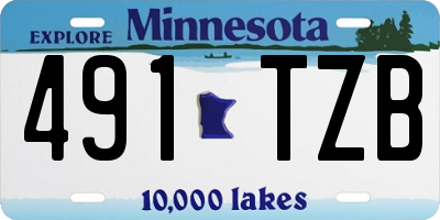 MN license plate 491TZB