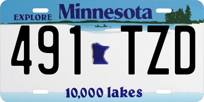 MN license plate 491TZD