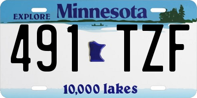 MN license plate 491TZF