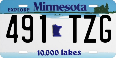 MN license plate 491TZG