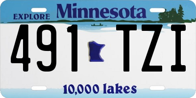 MN license plate 491TZI