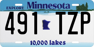 MN license plate 491TZP