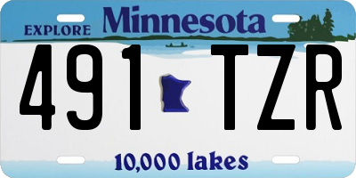 MN license plate 491TZR